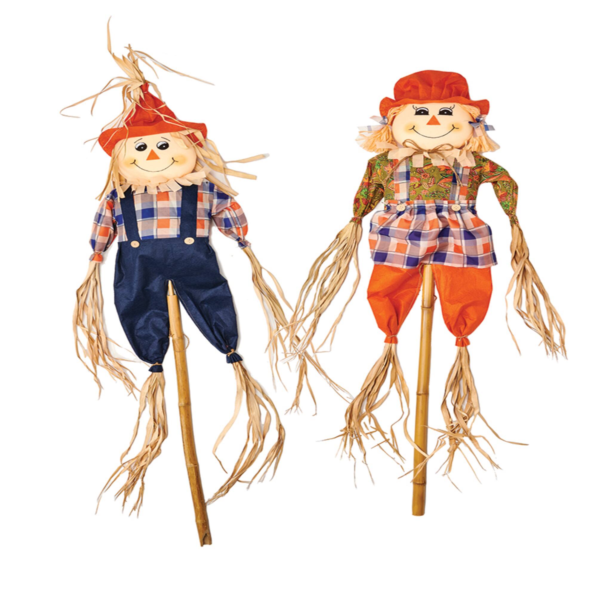 60" Scarecrow on Poles Set